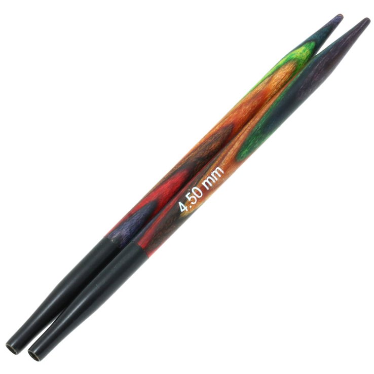 Lana Grossa Agujas circulares intercambiables Vario diseño de madera Multicolor No. 4,5 corto