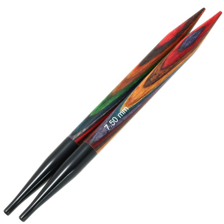 Lana Grossa Agujas circulares intercambiables Vario diseño de madera Multicolor No. 7,5