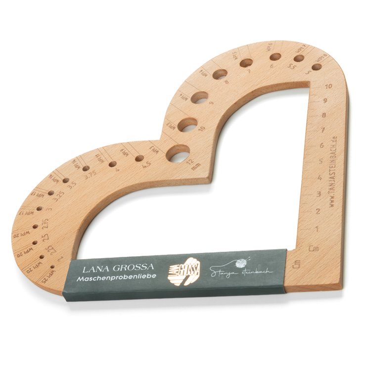 Lana Grossa Muestra de malla corazón Tanja Steinbach