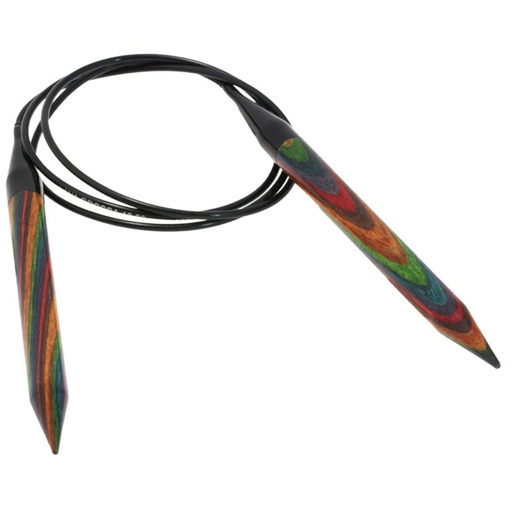 Lana Grossa Ago circolare da maglia design-legno Multicolor mis.  10,0/100cm