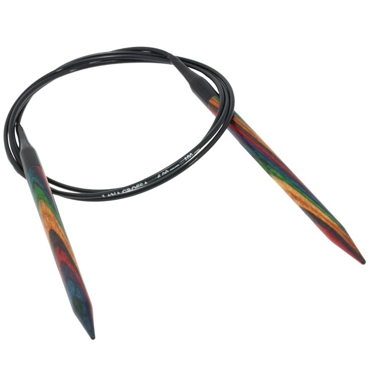 Lana Grossa Ago circolare da maglia design-legno Multicolor mis.  6,0/100cm