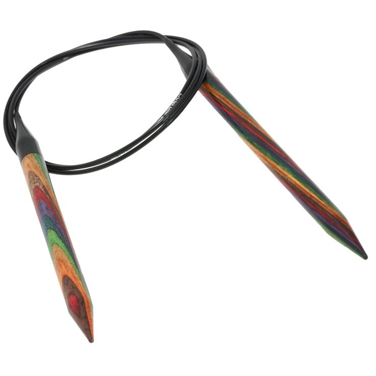 Lana Grossa Ago circolare da maglia design-legno Multicolor mis. 8,0/100cm