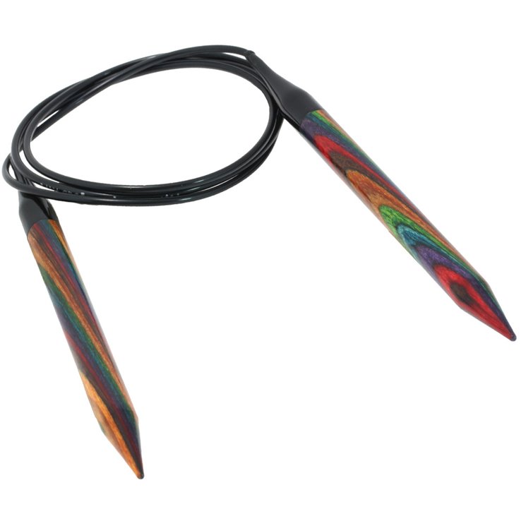 Lana Grossa Ago circolare da maglia design-legno Multicolor mis.  9,0/100cm