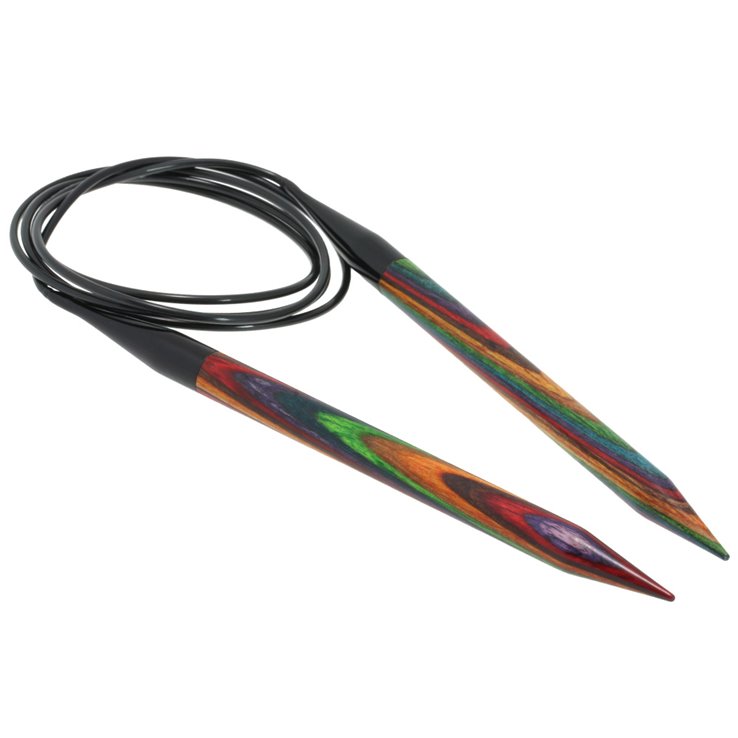 Lana Grossa Aguja circular diseño de madera Multicolor No. 10,0/120cm