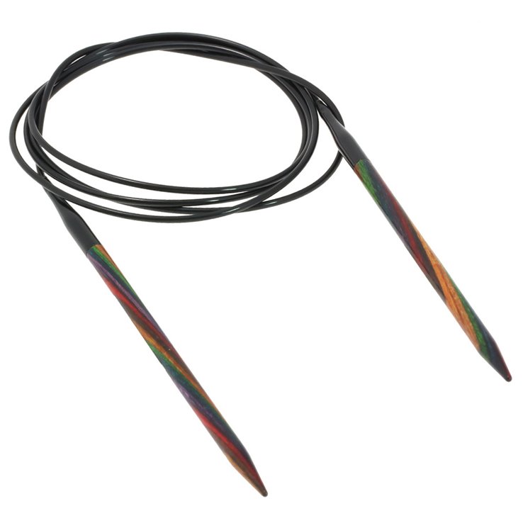 Lana Grossa Aguja circular diseño de madera Multicolor No. 5,0/120cm