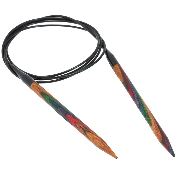 Lana Grossa Aguja circular diseño de madera Multicolor No. 6,5/120cm