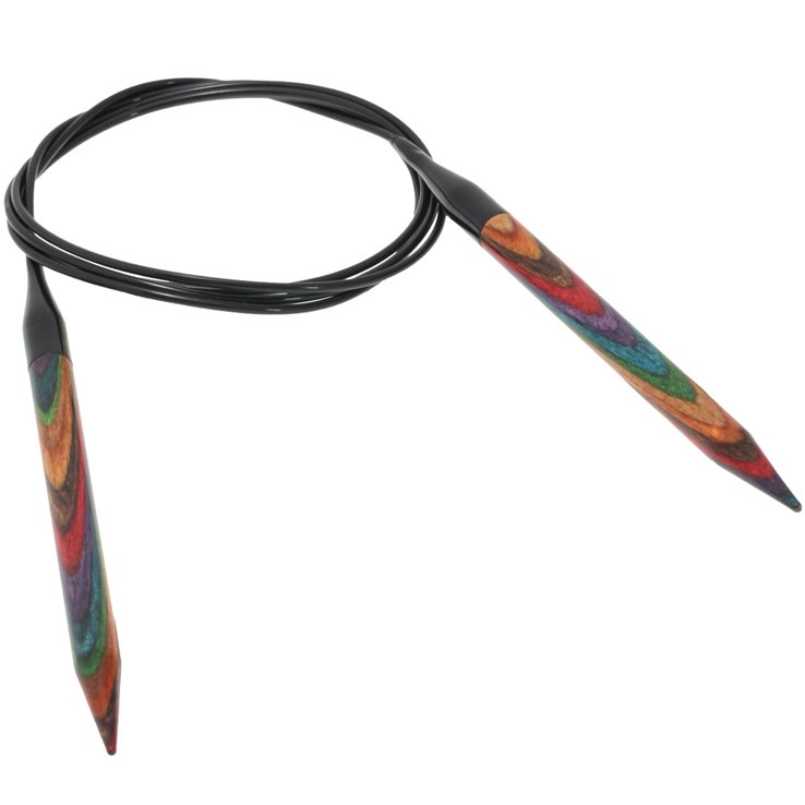 Lana Grossa Aguja circular diseño de madera Multicolor No. 7,0/120cm