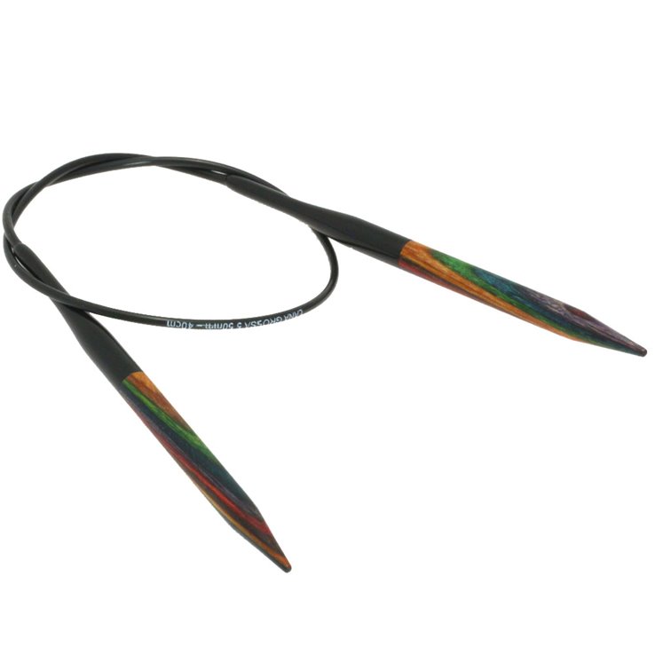 Lana Grossa Ago circolare da maglia design-legno Multicolor mis. 5,5/40cm