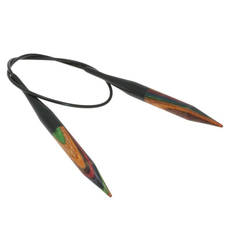 Lana Grossa Aguja circular diseño de madera Multicolor No.  8,0/40cm
