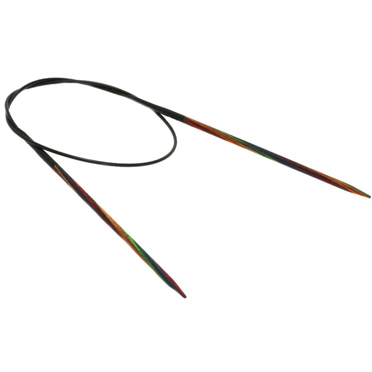 Lana Grossa Aguja circular diseño de madera Multicolor No. 3,75/60cm