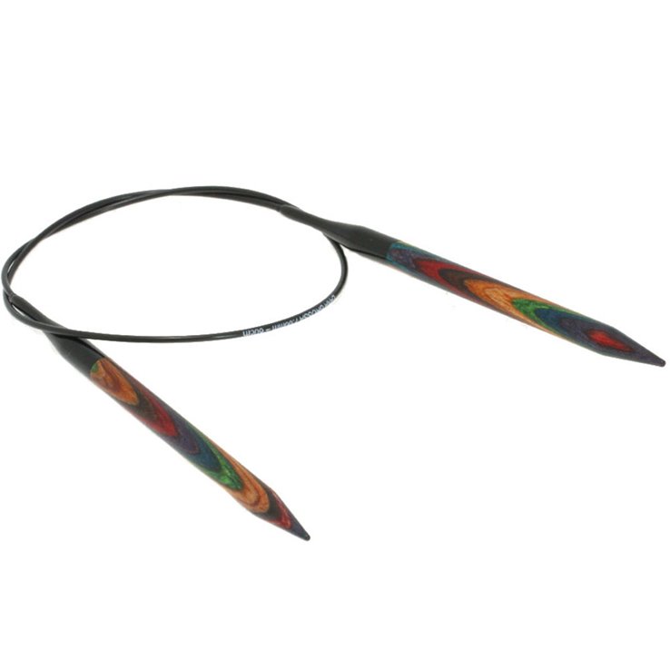 Lana Grossa Aguja circular diseño de madera Multicolor No.  7,0/60cm