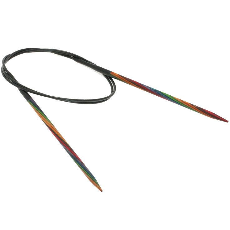 Lana Grossa Ago circolare da maglia design-legno Multicolor mis. 4,0/80cm