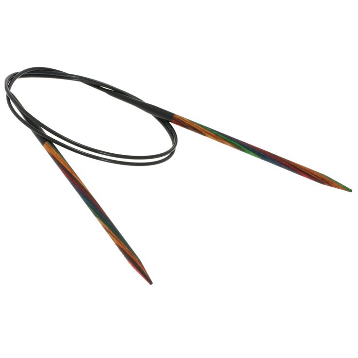 Lana Grossa Ago circolare da maglia design-legno Multicolor mis. 4,5/80cm