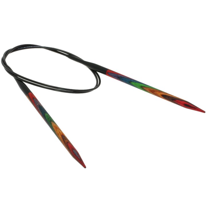 Lana Grossa Aguja circular diseño de madera Multicolor No. 5,5/80cm