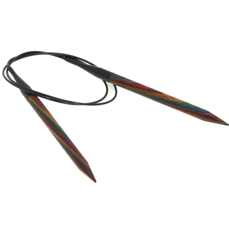 Lana Grossa Aguja circular diseño de madera Multicolor No. 8,0/80cm