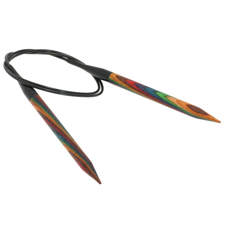 Lana Grossa Aguja circular diseño de madera Multicolor No. 9,0/80cm