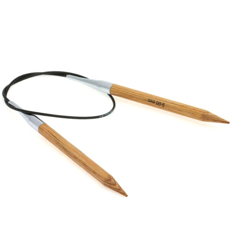 Lana Grossa Aguja circular diseño de madera Natur No. 9,0/60cm