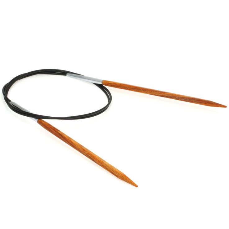 Lana Grossa Aguja circular diseño de madera Quattro No. 5,0/80cm