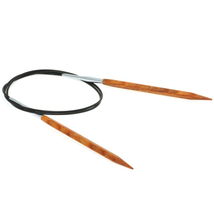 Lana Grossa Aguja circular diseño de madera Quattro No. 6,0/80cm