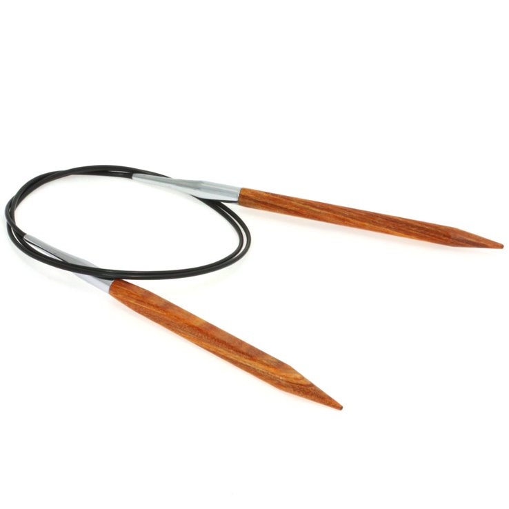 Lana Grossa Aguja circular diseño de madera Quattro No. 8,0/80cm