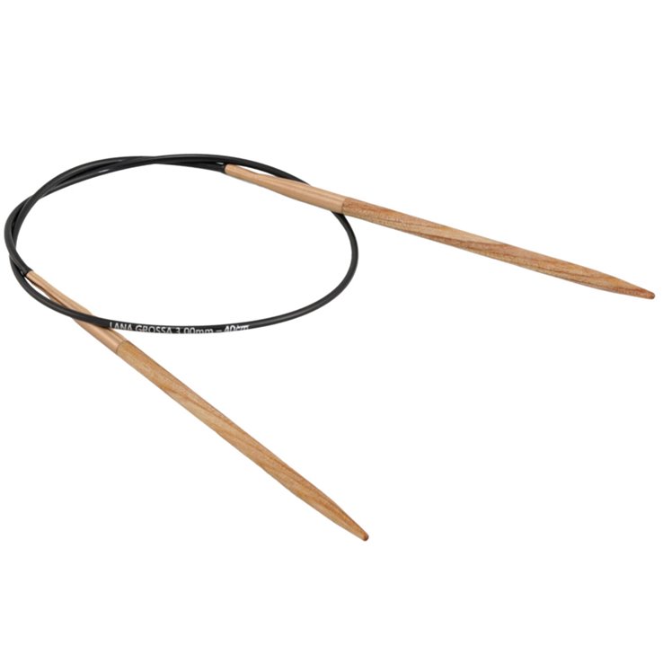 Lana Grossa Aguja circular diseño de madera Signal No.  3,0/40cm