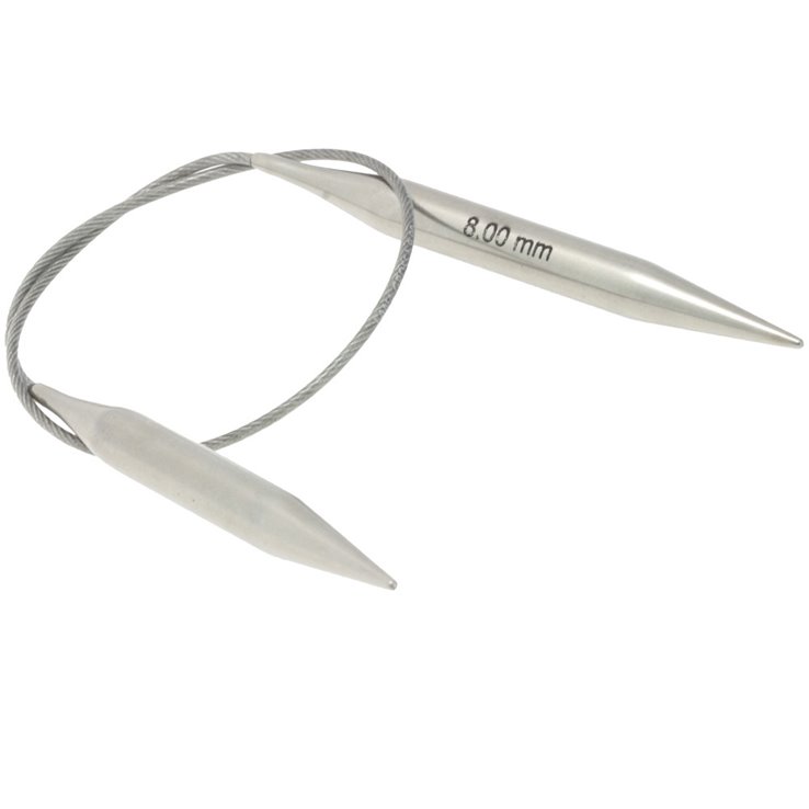 Lana Grossa Aguja circular acero inoxidable No.  8,0/40cm