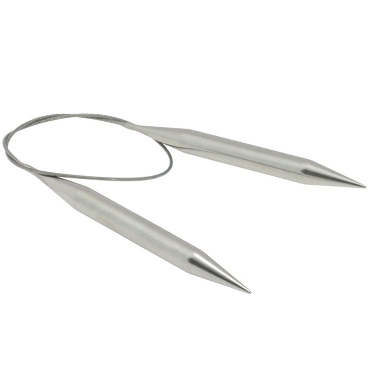 Lana Grossa Aguja circular acero inoxidable No. 12,0/60cm