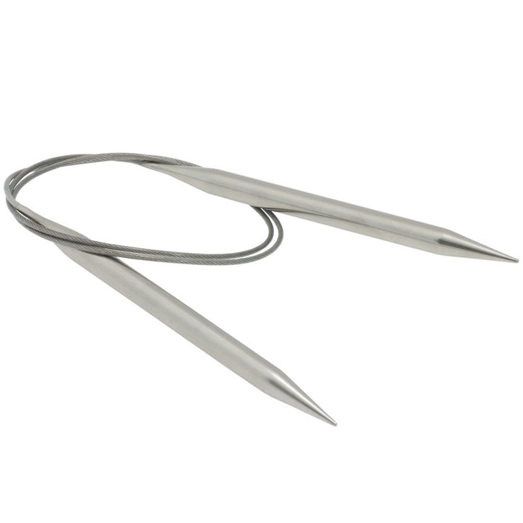 Lana Grossa Aguja circular acero inoxidable No. 8,0/80cm