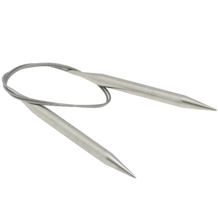 Lana Grossa Aguja circular acero inoxidable No.  9,0/80cm