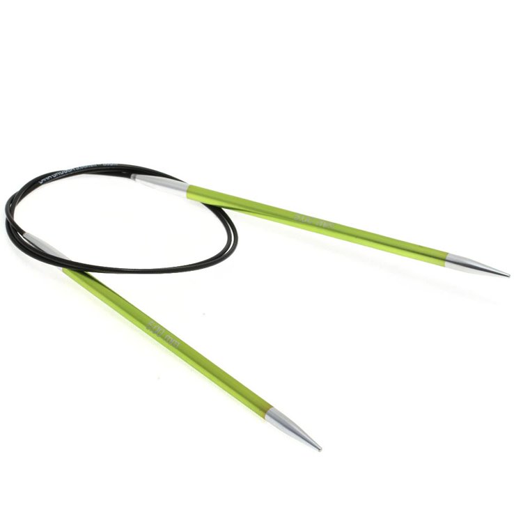 Lana Grossa Aguja circular aluminio Rainbow No. 5,0/80cm