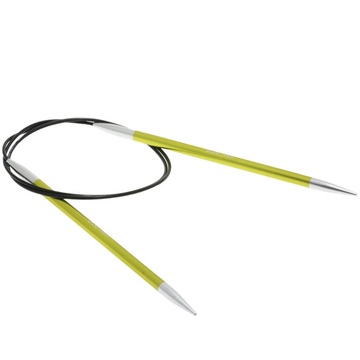 Lana Grossa Aguja circular aluminio Rainbow No. 5,5/80cm