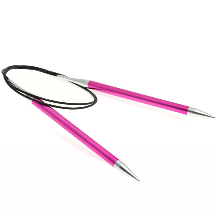 Lana Grossa Aguja circular aluminio Rainbow No. 7,0/80cm