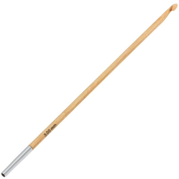 Lana Grossa Aguja de ganchillo tunecina diseño de madera No. 3,0